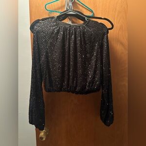 Sincerely Jules Black Sequin Top